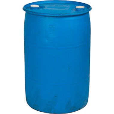 Reconditioned 55-gallon poly drum from Vulcan Companies, Minnesota.
