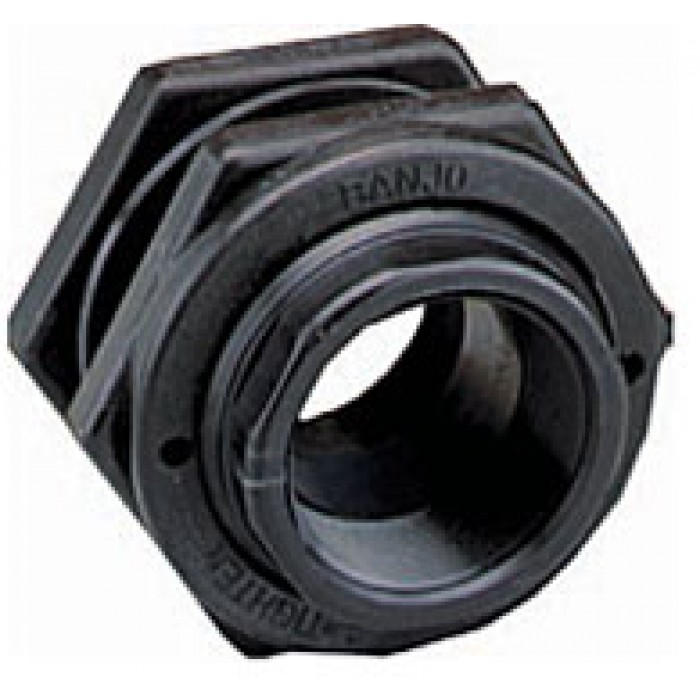 1/2" Tank Poly Bulkhead Fitting, Double Sided Viton Gasket DEF Parts