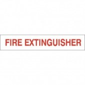 2.5" X 10" Fire Extinguisher Decal S/F- Fire Red On White from Vulcan Companies.