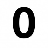 4" Black Die Cut Numbers For 10" Hazard Decals #0. Petroleum parts from Vulcan Companies.