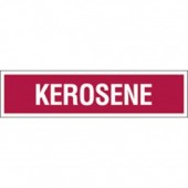 3 X 12" Decal -S/F-Fire Red Reverse On White - Kerosene. DEF parts from Vulcan Companies.