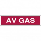 3 X 12 Decal -S/F-Fire Red Reverse On White - Avgas. Petroleum Parts from Vulcan Companies.
