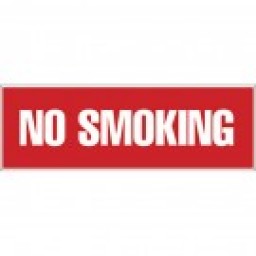 4" x 13.5" No Smoking Decal. Safety decals from Vulcan Companies.