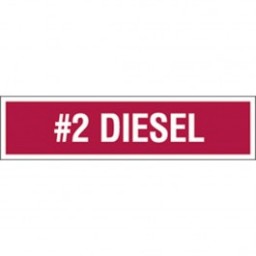 3 X 12"  #2 Diesel Decal - Fire Red Reverse On White. DEF decals from Vulcan Companies.