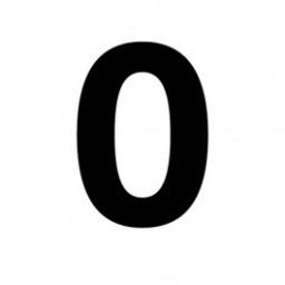 6" Black Die Cut Numbers For 15" Hazard Decals - #0. Petroleum parts from Vulcan Companies.