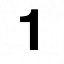 6" Black Die Cut Numbers For 15" Hazard Decals- #1. Petroleum parts from Vulcan Companies.