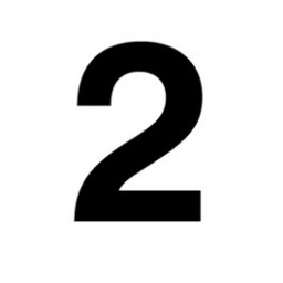 4" Black Die Cut Numbers For 10" Hazard Decals- #2. Petroleum parts from Vulcan Companies.