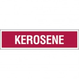 3 X 12" Decal -S/F-Fire Red Reverse On White - Kerosene. DEF parts from Vulcan Companies.