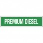 3 X 12 Decal - S/F- Emerald Green Reverse On White- Premium Diesel. Petroleum parts from Vulcan Companies.