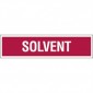 3 X 12 Decal-S/F- Fire Red Reverse On White - Solvent. Petroleum Parts from Vulcan Companies.