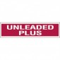 3" X 12" Decal-S/F- Fire Red Reverse On White- Unleaded Plus. Petroleum Parts from Vulcan Companies.