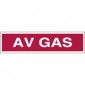 3 X 12 Decal -S/F-Fire Red Reverse On White - Avgas. Petroleum Parts from Vulcan Companies.